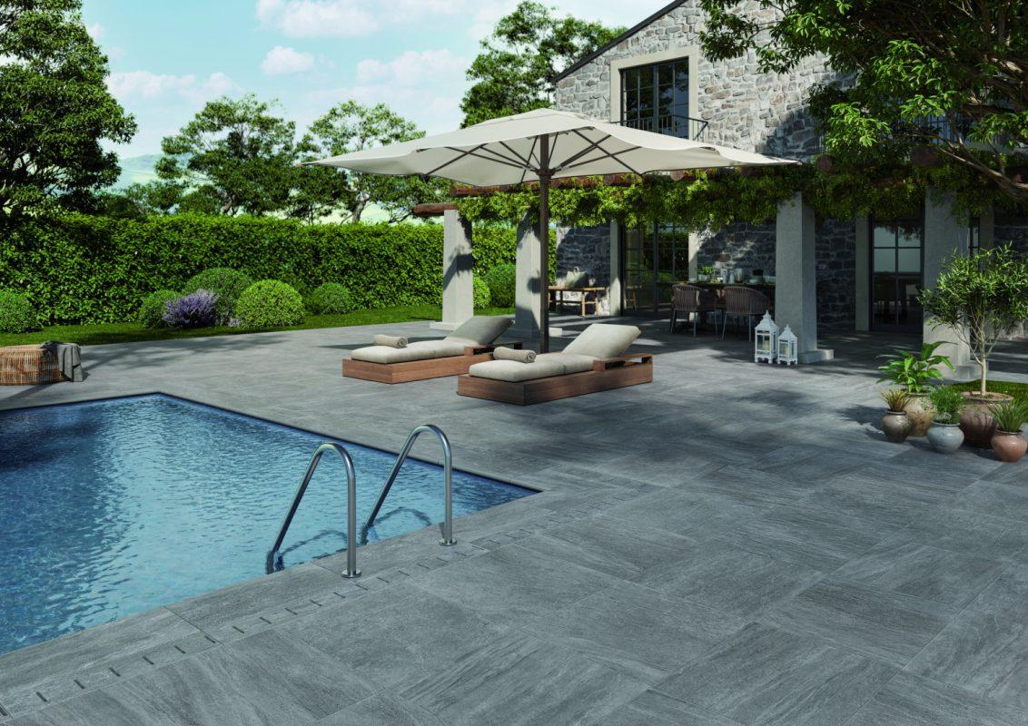 Zone Piscina cu Gresie Portelanata Stone Creek 60x60x2cm
