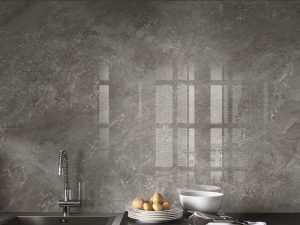 Bucatarie cu gresie tip marmura lucioasa placi mari Roma - imagine 2