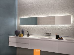 Amenajare baie cu faianta Albastru Colornow Avio - imagine 3