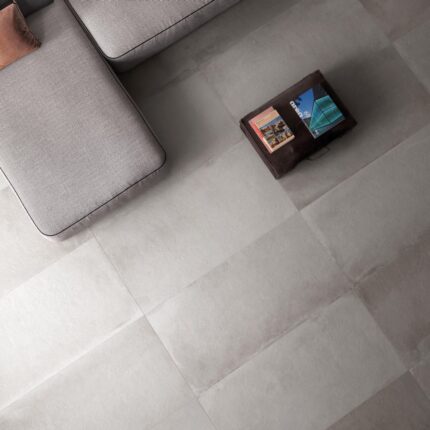 Living cu Gresie Portelanata Art Cement 75x150 cm