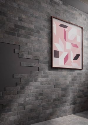 Gresie Placi Mici Story Dark Brick Amenajare Baie - imagine 2