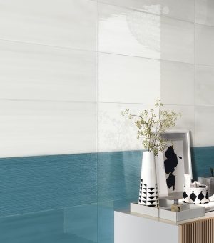 Amenajare baie cu faianta turcoaz Noa - imagine 2