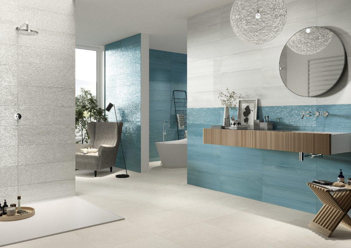 Amenajare baie cu faianta turcoaz Noa