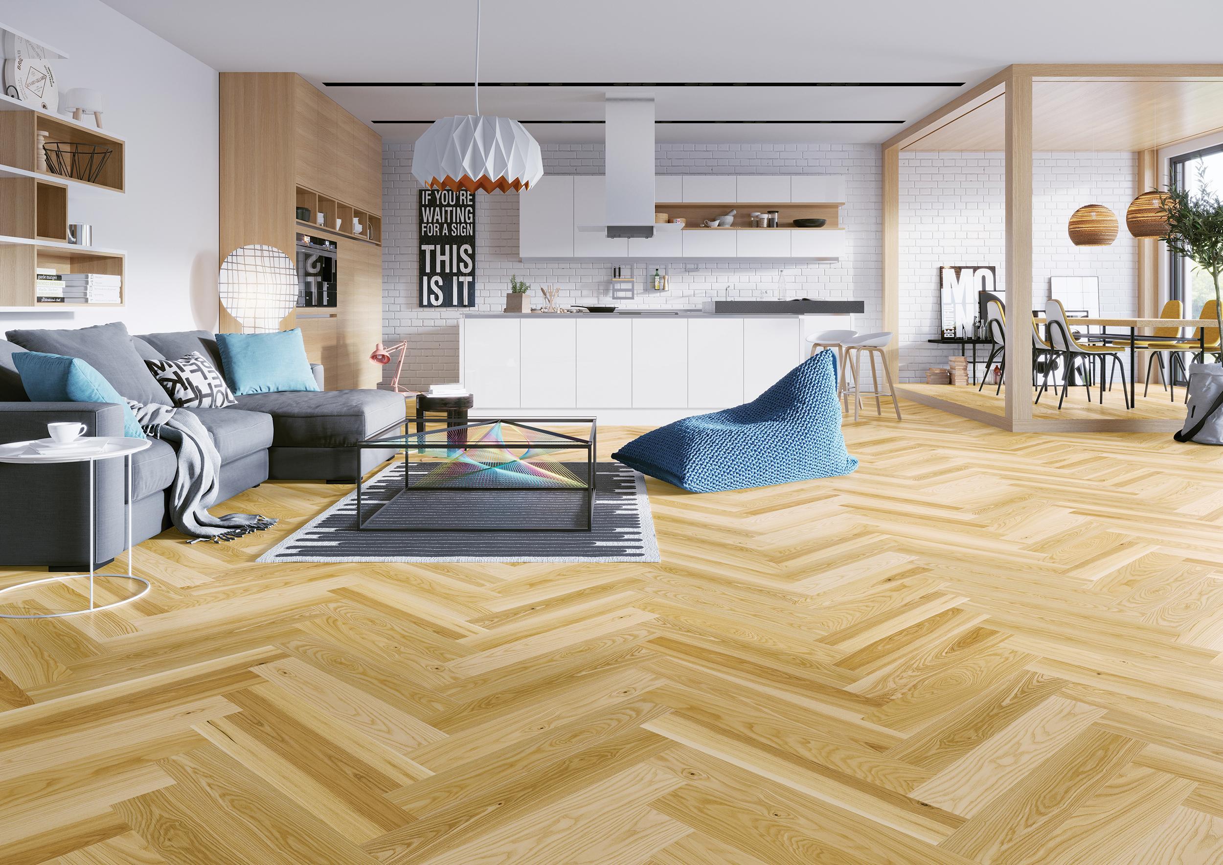 Parchet Triplustratificat Herringbone Jension Auric - imagine 1