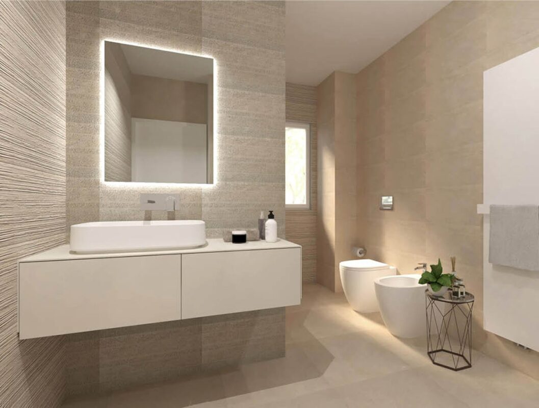 Baie Moderna cu Faianta Rectificata Desert Fap Italia