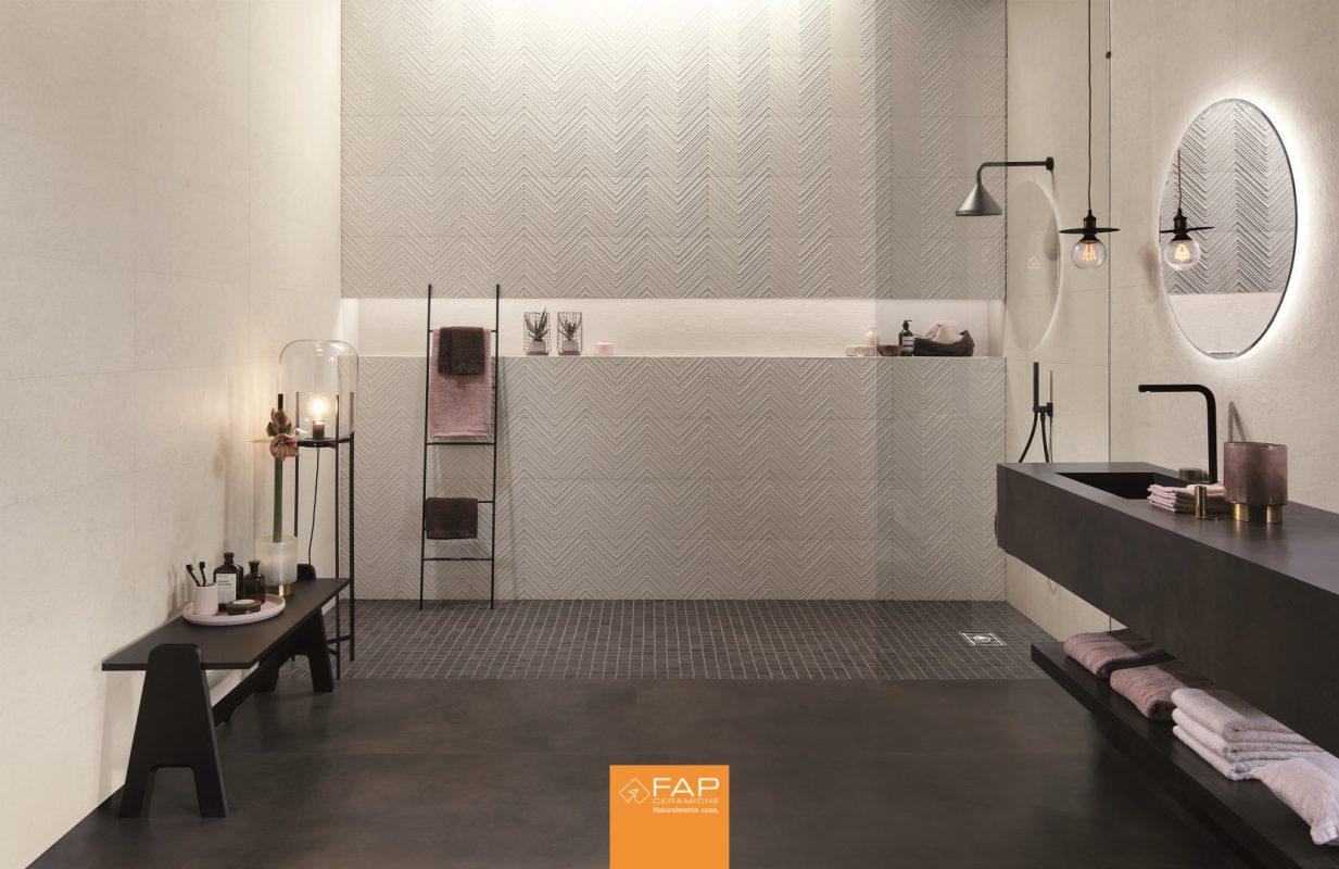 Baie cu Faianta Rectificata 3D Lumina Stone