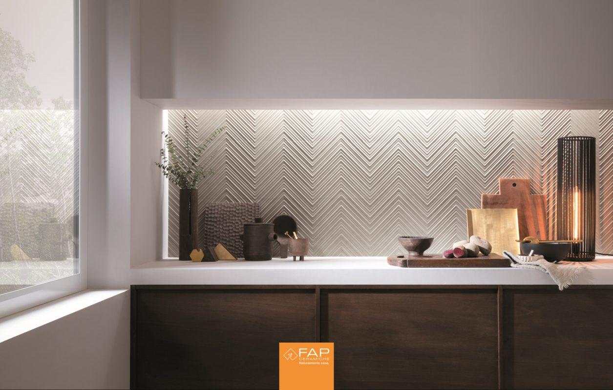 Faianta Alba 3D Lumina Stone Bucatarie