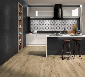 Gresie tip Parchet si Faianta Deco Bucatarie