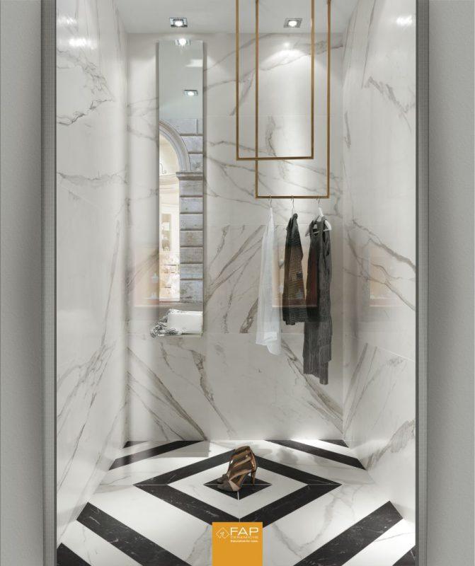 Dus cu Gresie Portelanata Roma Calacatta