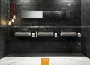 Baie cu Faianta Neagra Roma Atelier