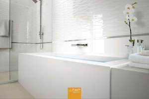 Faianta Alba Lucioasa Baie Moderna Lumina FAP - imagine 2