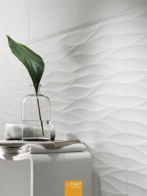 Baie cu Faianta Alba Mata 25x75 cm Lumina - imagine 2