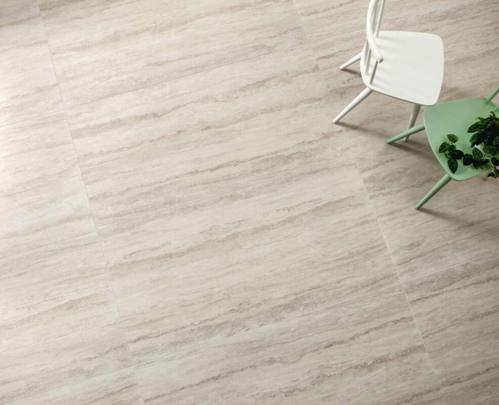 Pardoseala cu Gresie tip Travertin Majestic Silver