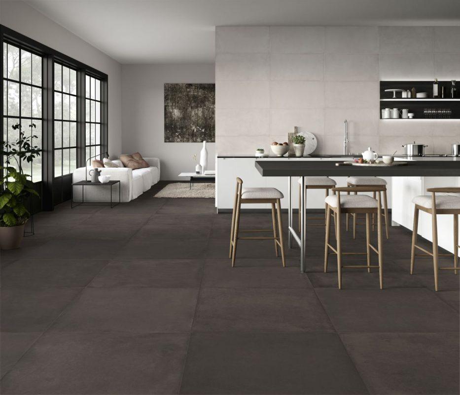 Gresie Portelanata Smoke 90x90 cm Bucatarie