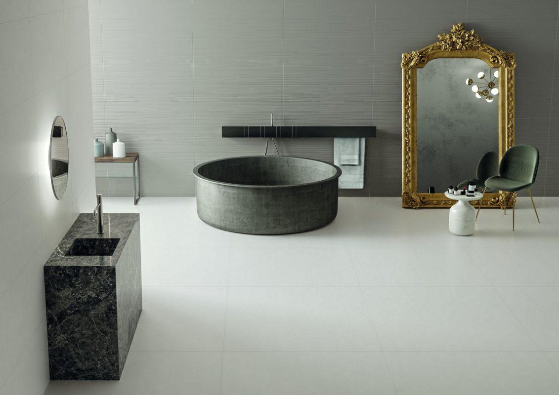 Gresie Alba Baie Elements Design White 60x60 cm