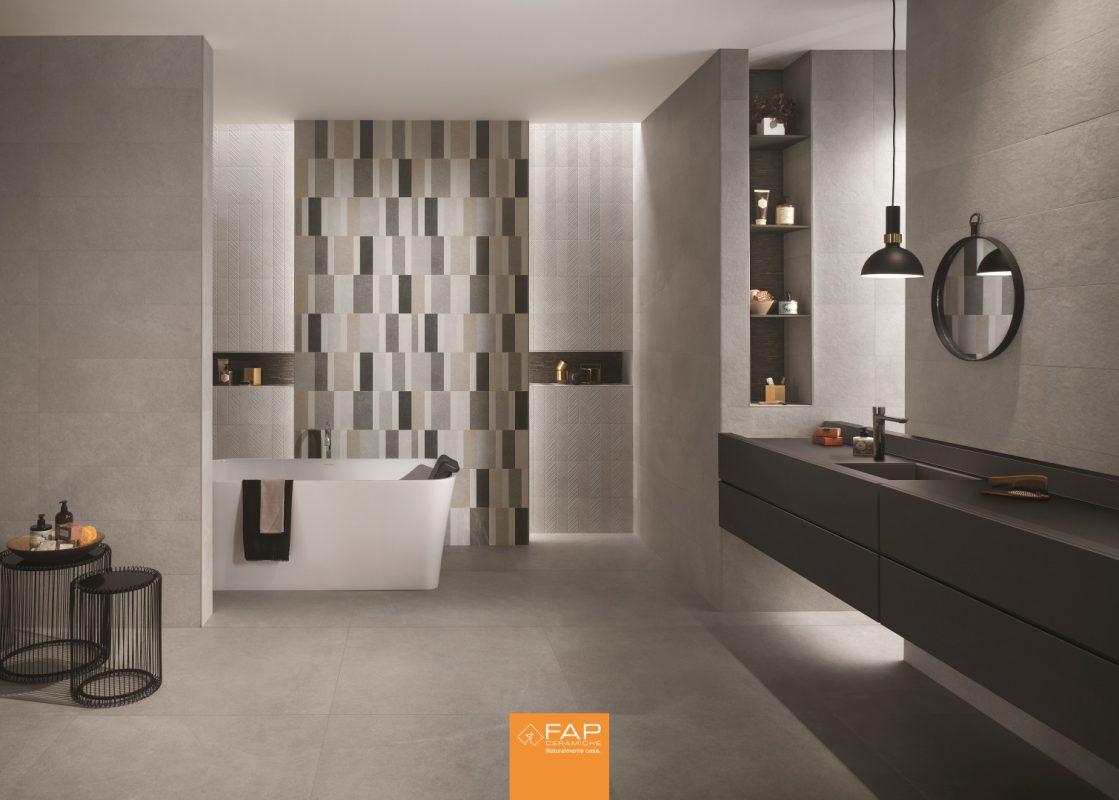 Baie cu Faianta Nux Gri 25x75 cm