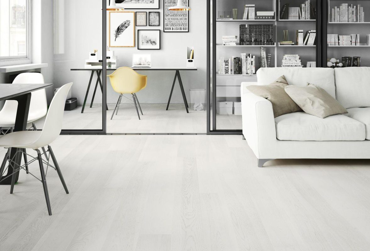 Parchet Frasin Sorbet Grande TL full plank lacuit Lemon Amenajare living parchet triplustratificat lemn