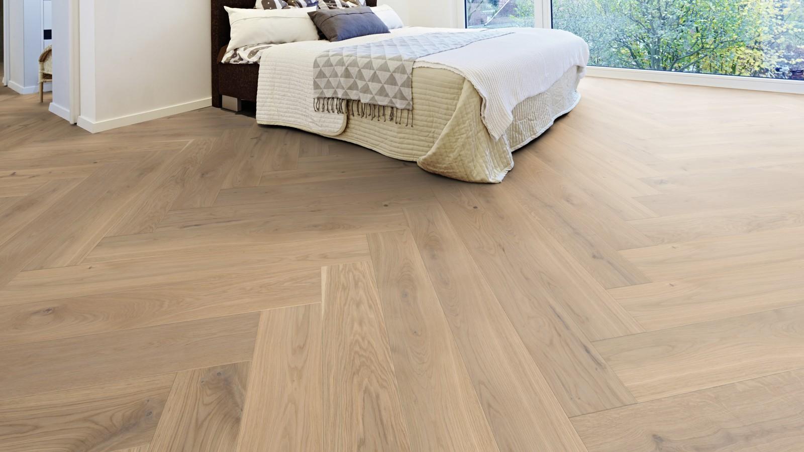 Dormitor cu Parchet Stratificat Herrigbone M01 - imagine 1