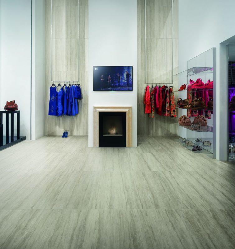 Pardoseala cu Gresie tip Travertin Majestic Silver