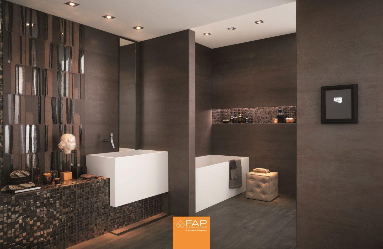 Baie Moderna cu Faianta Meltin Brown