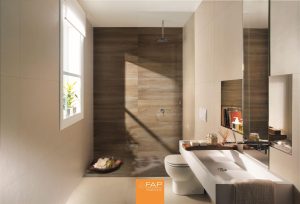 Baie cu Gresie Tip Parchet Nuances