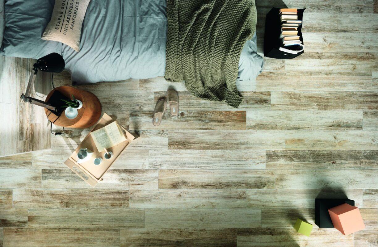 Gresie Aspect Lemn Rustic TimeDesign Amenajare Dormitor