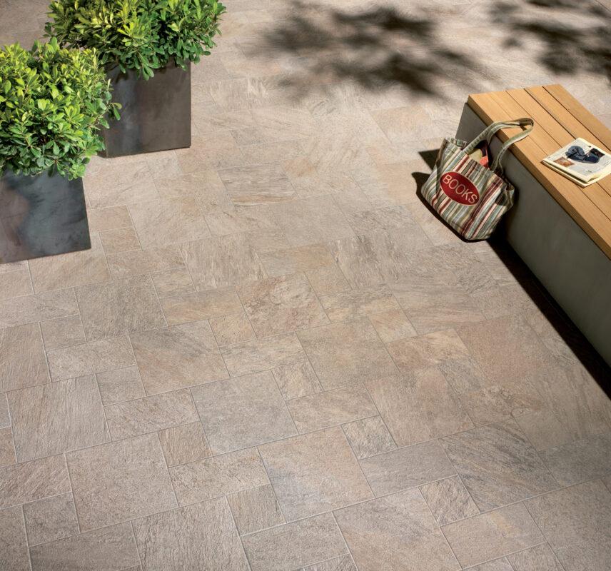 Gresie Exterior tip Piatra Bej Percorsi Quartz