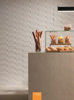 Bucatarie cu faianta alba 3D Lumina 30.5x91.5 cm - imagine 2