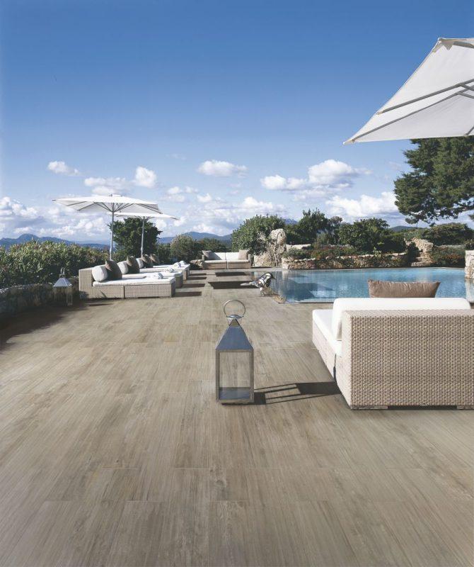 Gresie tip Parchet Exterior Model Logwood Grey