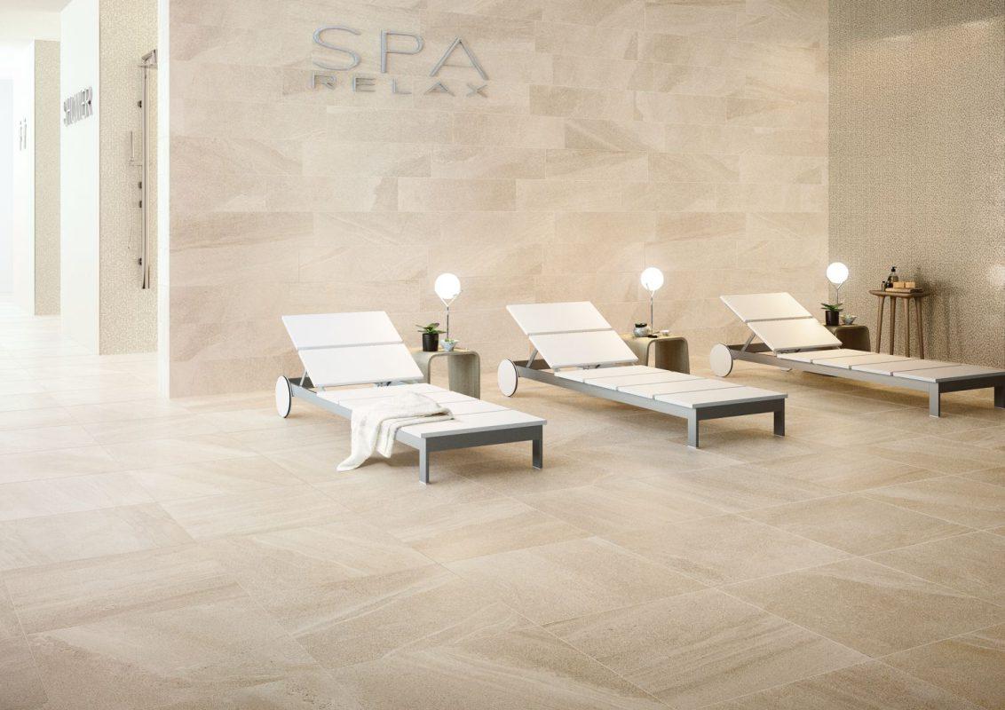 Gresie interior Lake Stone Ivory 45x90 cm