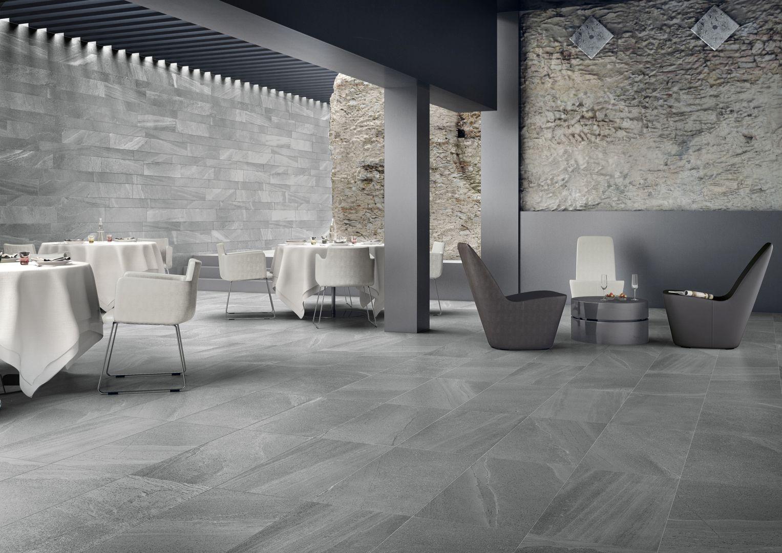 ristorante_grey Gresie Portelanata tip Piatra Lake Stone Grey