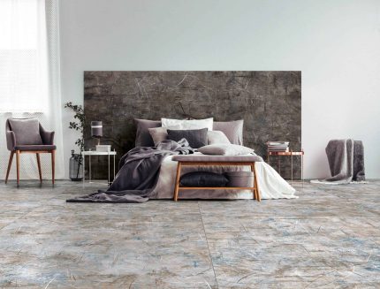 Dormitor cu pardoseala din gresie portelanata Scratch