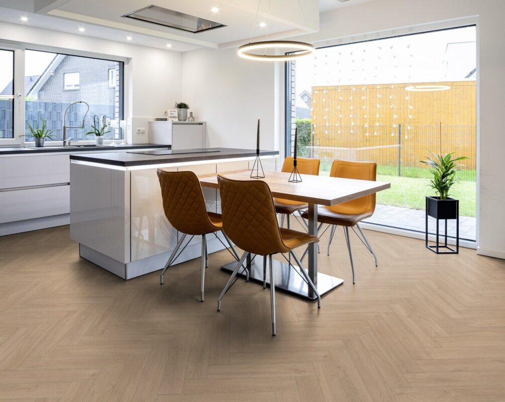 Pardoseala cu Parchet Laminat Herringbone Oak Apartment
