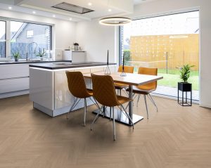 Pardoseala cu Parchet Laminat Herringbone Oak Apartment