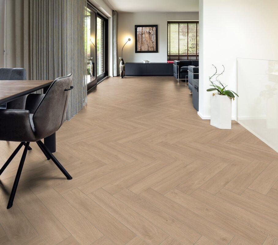 LY01 Parchet Laminat Herringbone Oak Apartment
