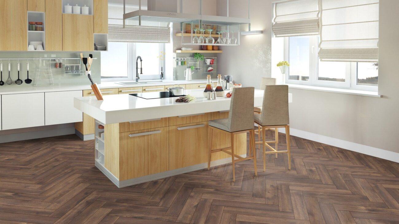 LY08 Parchet Laminat Herringbone Oak Cabin