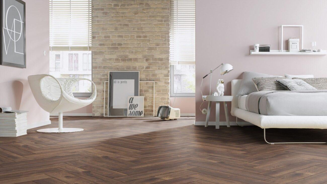 LY08 Parchet Laminat Herringbone Oak Cabin