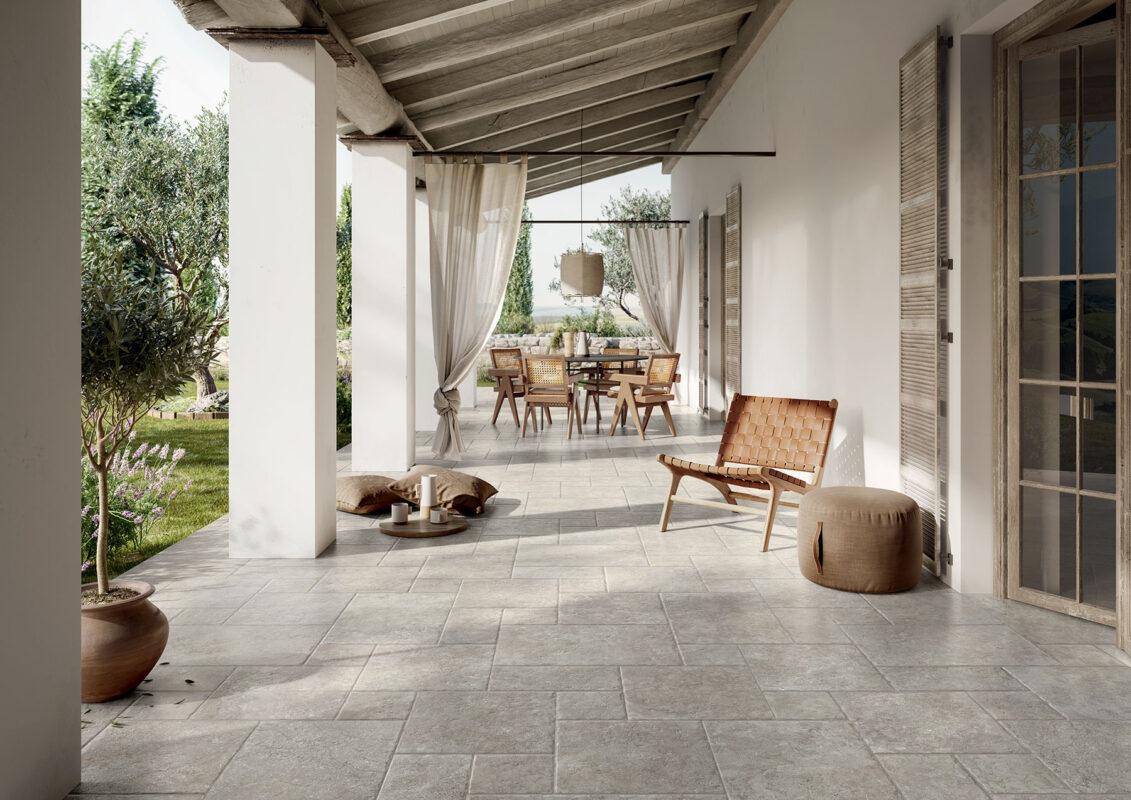 Terasa cu gresie portelanata Lumiere