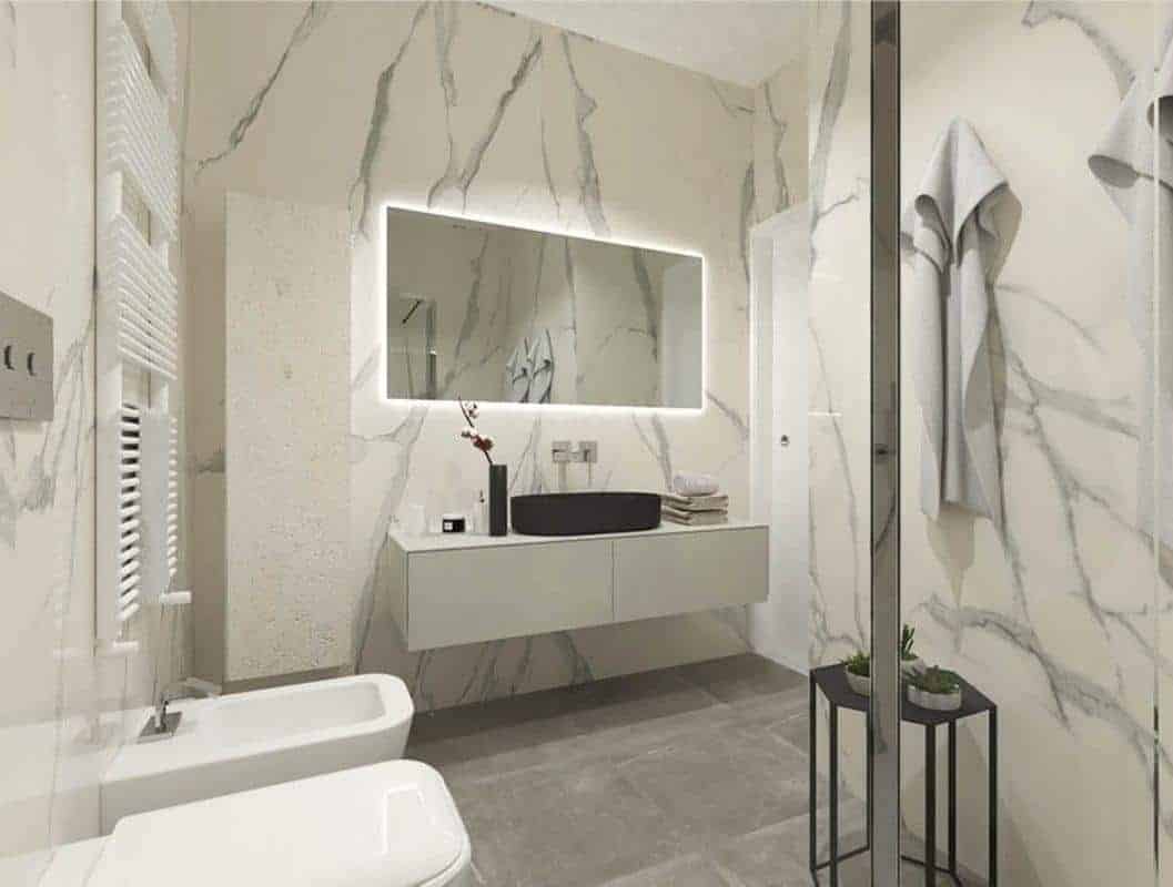 Baie-cu-lastre-ceramice-120x278cm-6mm-grosime-aspect-marmura-Statuario-Fap-Ceramiche-Gada-Ceramic