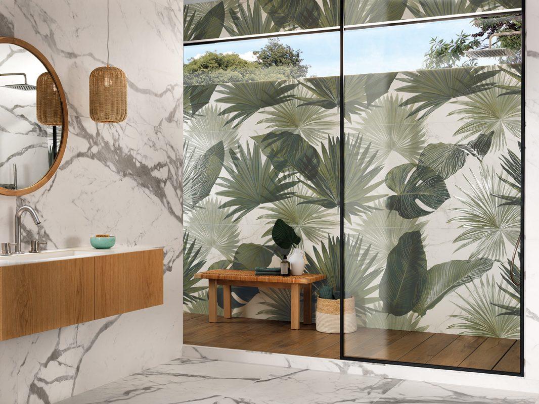 Baie cu faianta decorata 80x160 cm Roma Stone