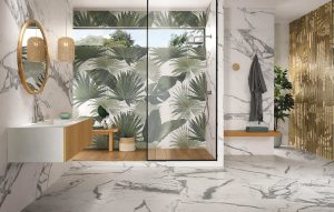 Baie cu faianta decorata 80x160 cm Roma Stone