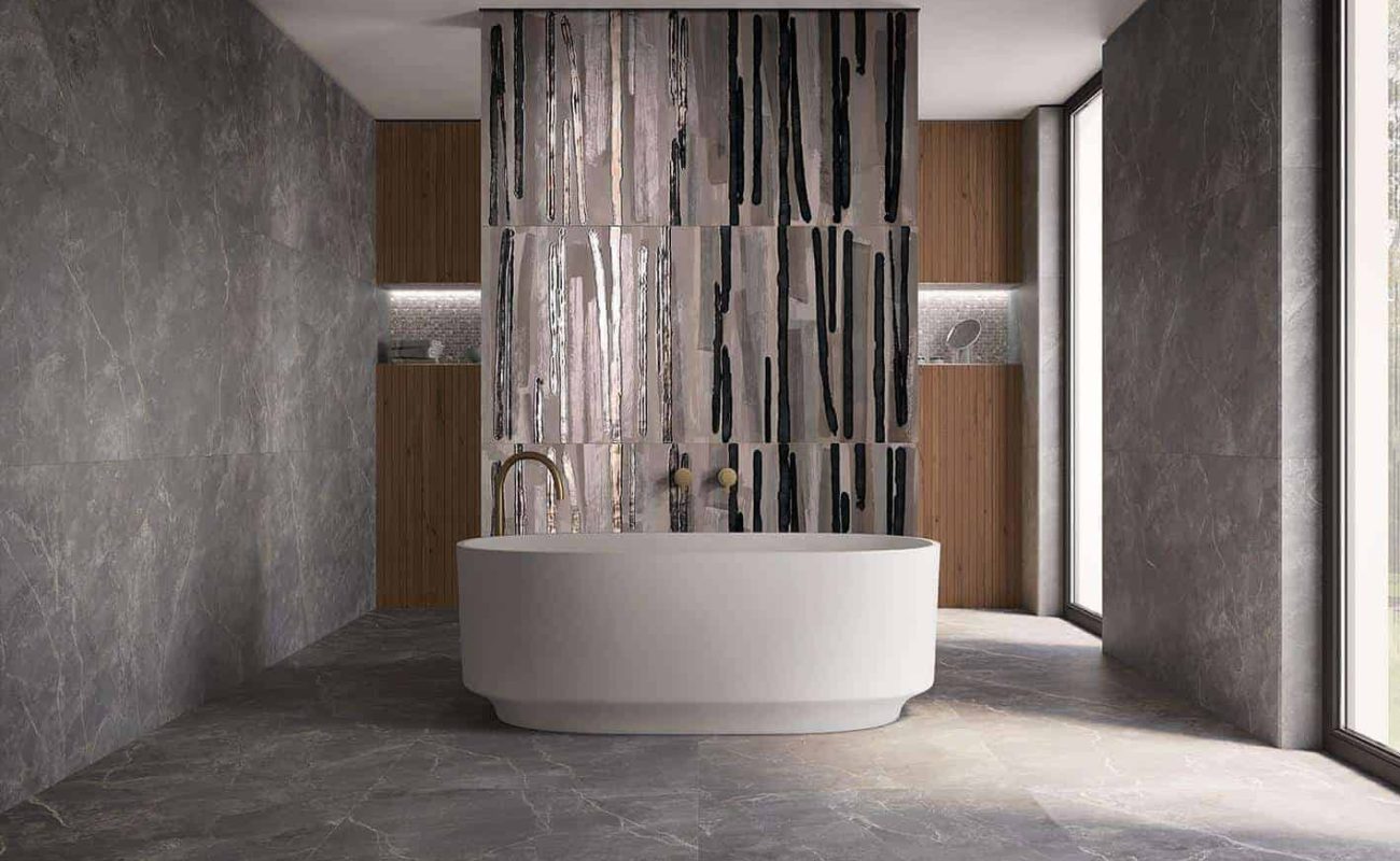 Baie moderna cu faianta 80x160 cm Roma Stone