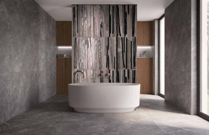 Baie moderna cu faianta 80x160 cm Roma Stone