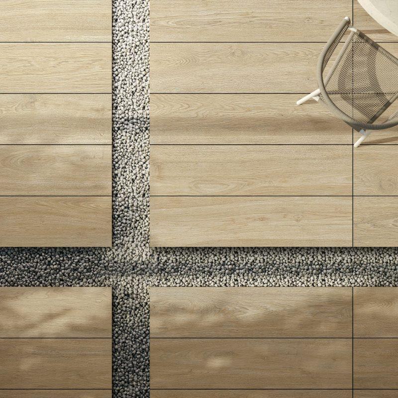 Terasa cu gresie aspect lemn Freedhome T20