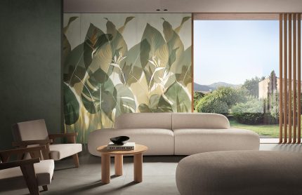 Living cu lastre ceramice decorate Ylico