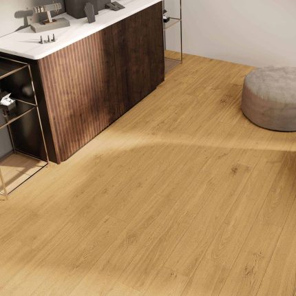 Bucatarie cu gresie tip parchet ceramic