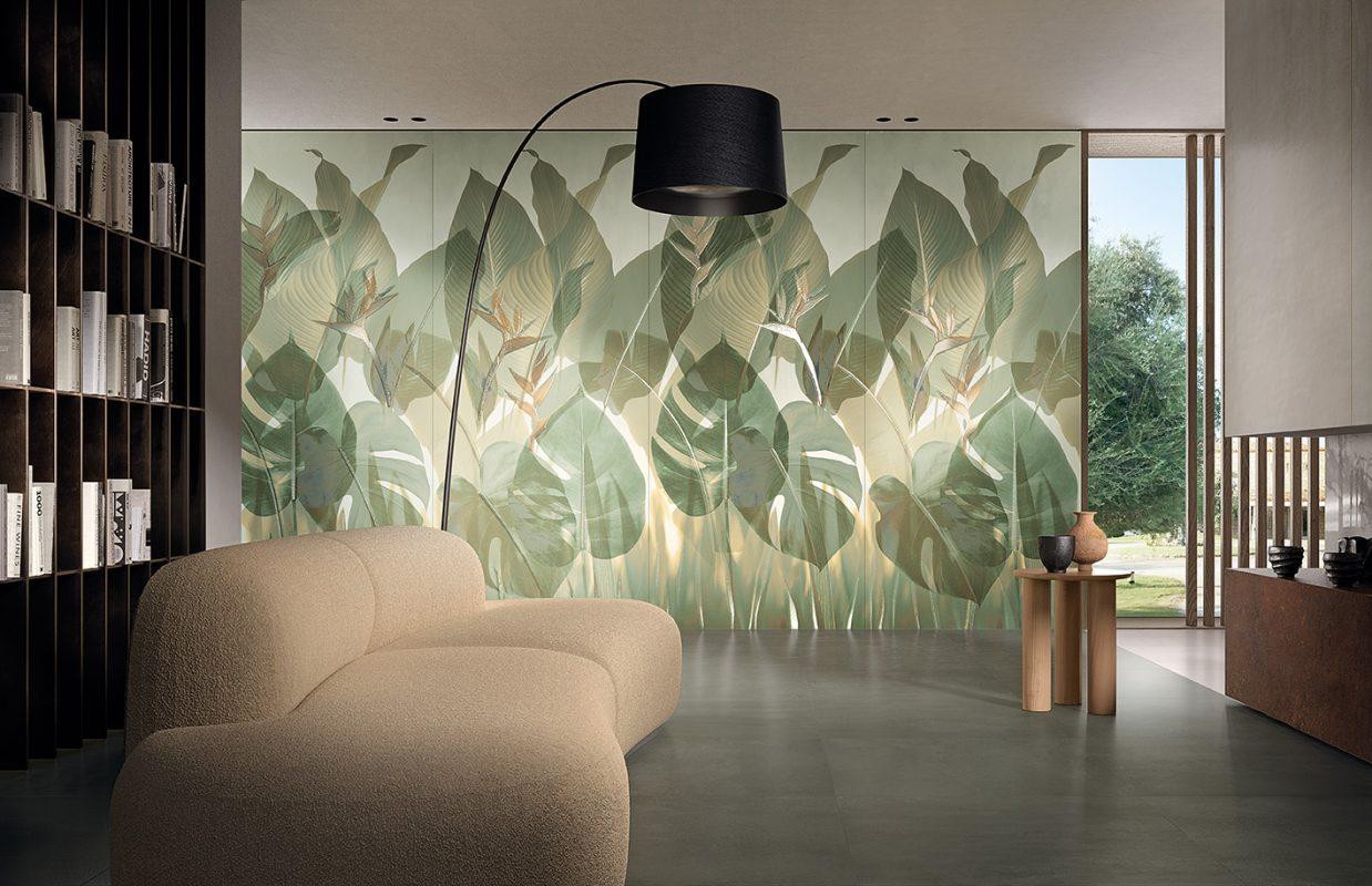 Living cu lastre ceramice decorate Ylico