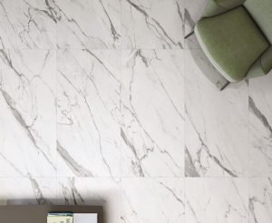 Gresie tip marmura Purity of Marble Supergres statuario amenajare living