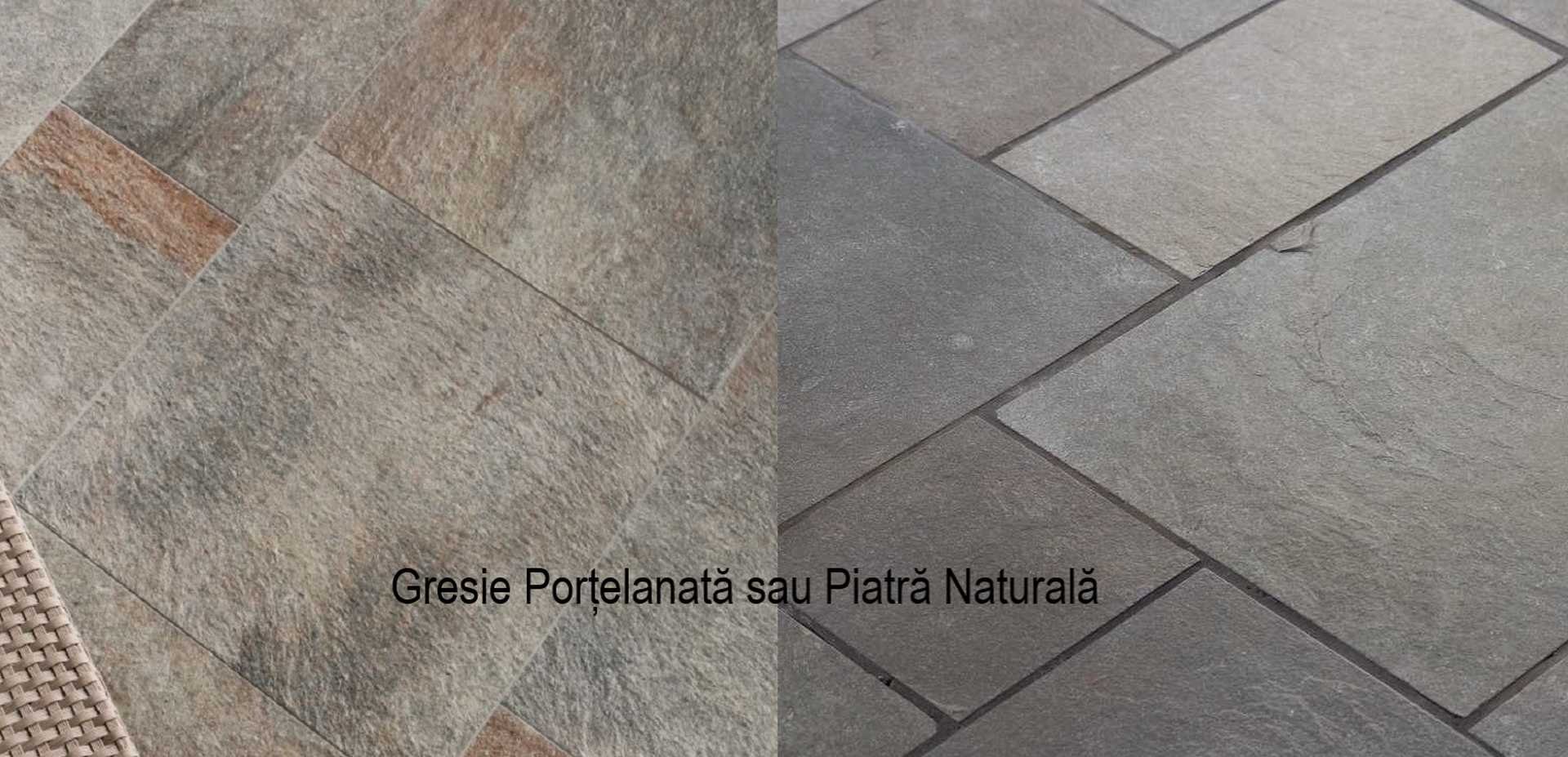 Gresie portelanata vs. Piatra naturala, ce aleg?