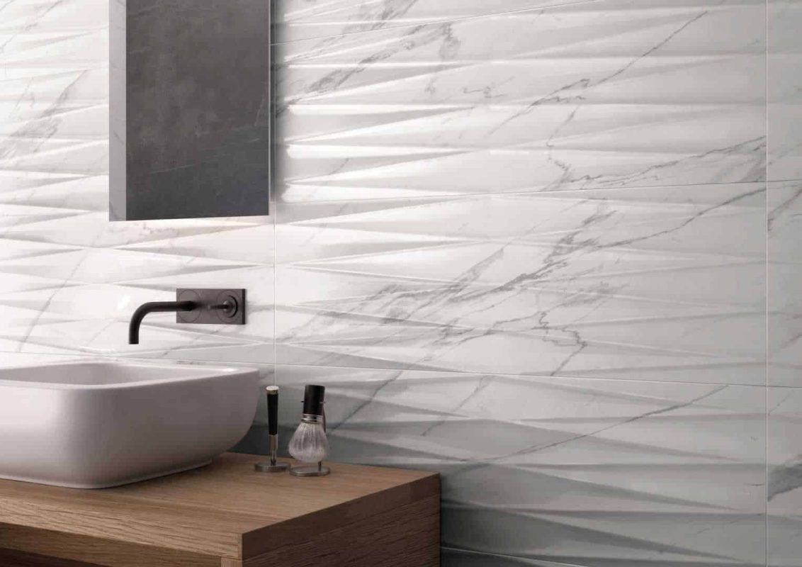Supergres purity statuario amenajare baie